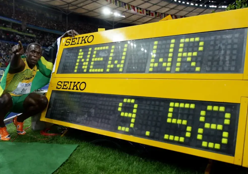Bieg na 100 metrów - co oznacza rekord 9,58 sekundy?