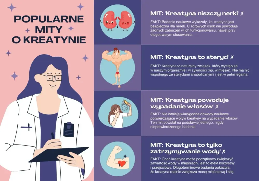 Kreatyna u kobiet - Co daje, jak dawkować i czy powoduje tycie?