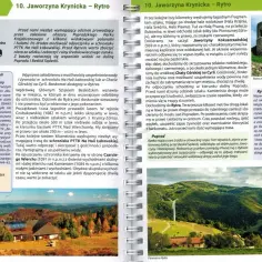 Widok na dolinę Popradu i Beskid Sądecki, z wiatrakiem i ruinami zamku w Rytrze. Szlak gsb.