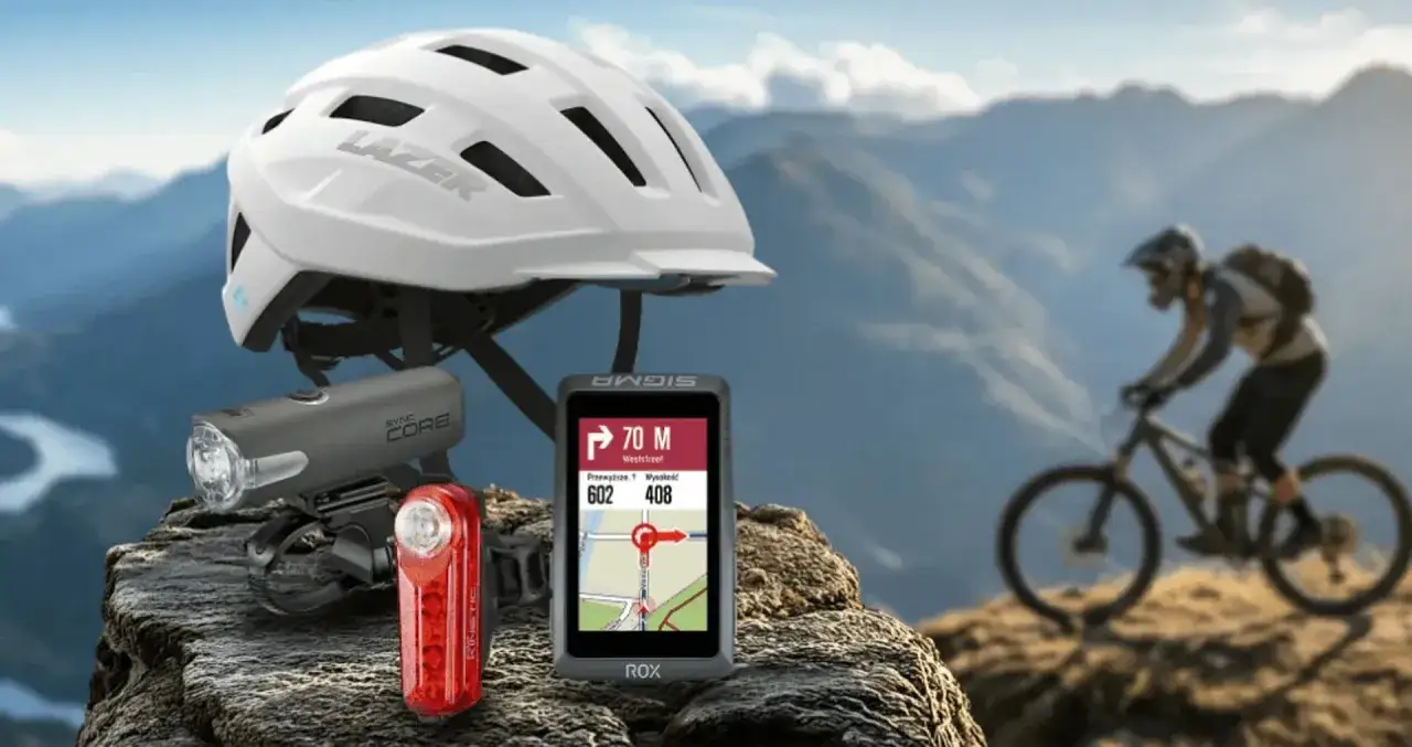 Kask, lampki i nawigacja rowerowa na skale. Sprawdź decathlon serwis rowerowy cennik, by przygotować się na górskie wyprawy.