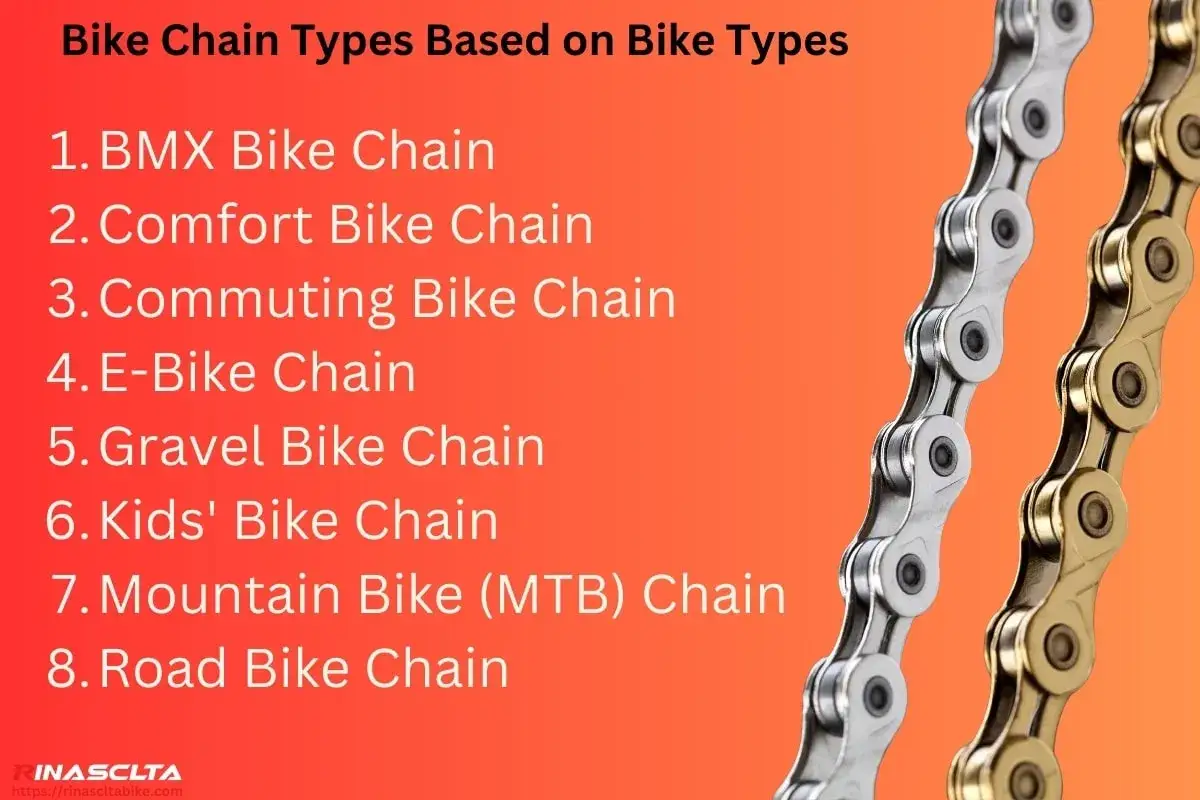 Jak dobrać łańcuch do roweru? Lista typów łańcuchów: BMX, komfortowy, miejski, e-bike, gravel, dziecięcy, MTB, szosowy. Dwa łańcuchy obok siebie.