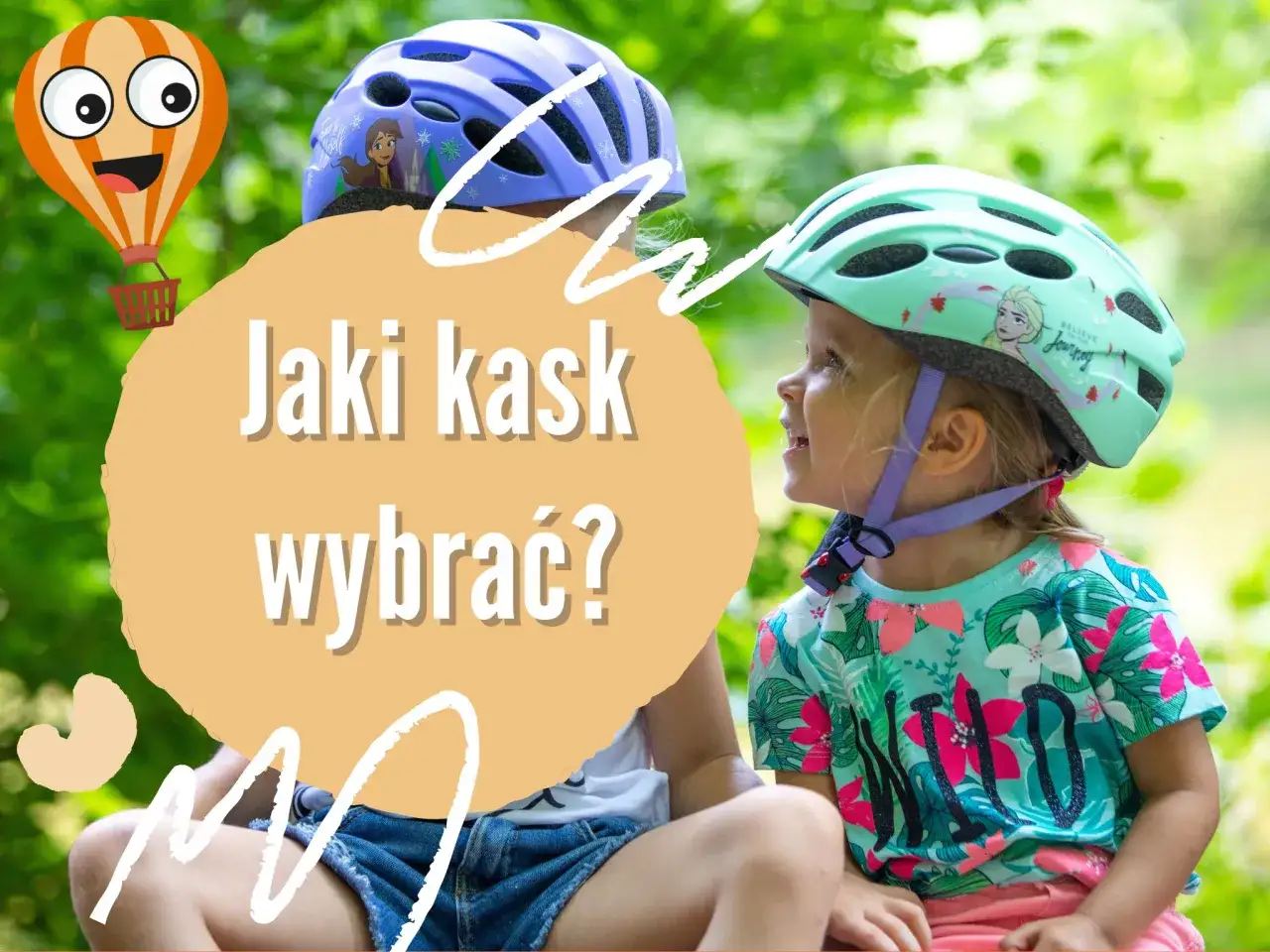 Dwie dziewczynki w kaskach rowerowych, jeden fioletowy z Elsą, drugi miętowy. Czy kask na rower dla dziecka jest obowiązkowy?
